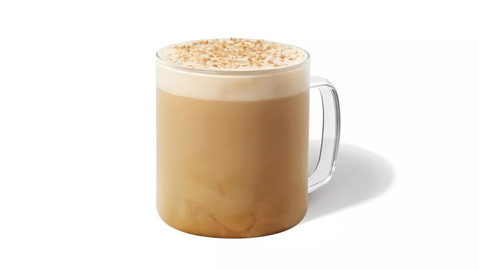 Almond Biscotti Latte from Starbucks, available from January 2024 (Starbucks)