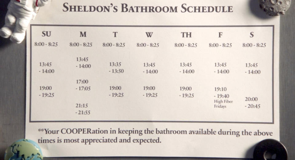 Young Sheldon Bathroom Schedule