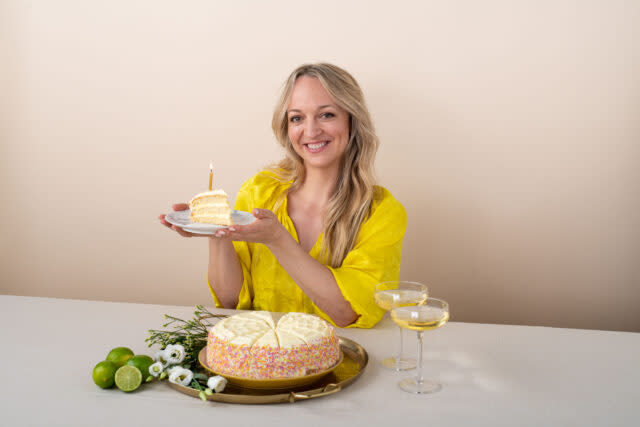 Claire Ptak has created a special citrus and blossom cake to mark Sainsbury’s 150th anniversary (Mikael Buck/Sainsbury’s/PA)