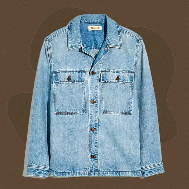<p>Courtesy of Madewell</p><p>While the typical denim jacket has a cropped, slim fit, sometimes a boxy fit is called for. Madewell’s shirt jacket keeps things loose with relaxed shoulders and body length that make it great for layering over a sweatshirt. It’s cut from 100% cotton and features oversized button flap pockets on the chest, as well as subtle side pockets. </p><p>[$148; <a href="https://www.anrdoezrs.net/click-100769973-14519783?sid=mj-bestdenimjackets-jzavaleta-080423-update&url=https%3A%2F%2Fwww.madewell.com%2Fdenim-shirt-jacket-in-highbury-wash-99106948029.html%3F" rel="nofollow noopener" target="_blank" data-ylk="slk:madewell.com;elm:context_link;itc:0;sec:content-canvas" class="link ">madewell.com</a>] </p>