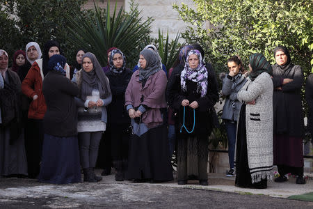 Relatives and friends gather ahead of the funeral of Aiia Maasarwe, 21, an Israeli student killed in Melbourne, in her home town of Baqa Al-Gharbiyye, northern Israel January 23, 2019. REUTERS/Ammar Awad