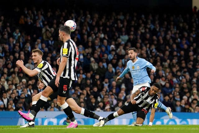 Bernardo Silva scores against Newcastle