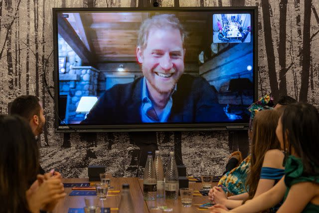 <p>Casey Gutteridge</p> Prince Harry appears via video call to honor Diana Award winners