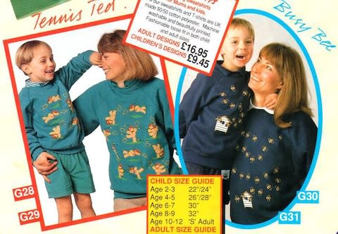 A young James modelling with his mother for the family business - Credit: Courtesy of Party Pieces