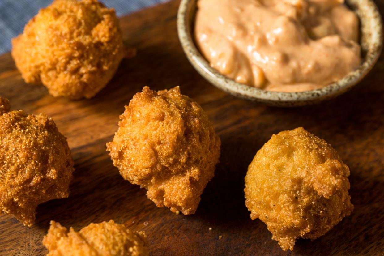 deep fried southern hush puppies