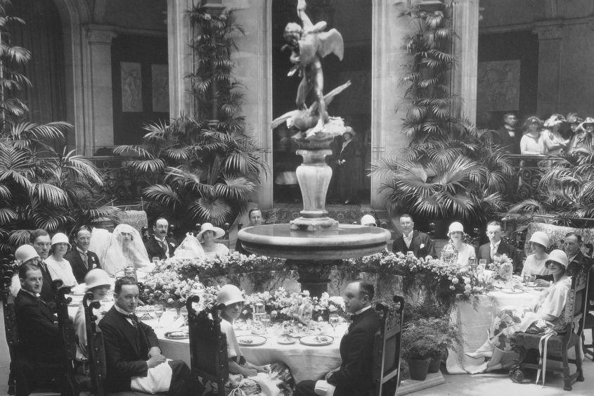 Cornelia Vanderbilt's wedding breakfast in the Biltmore House Winter Garden, April 29, 1924.