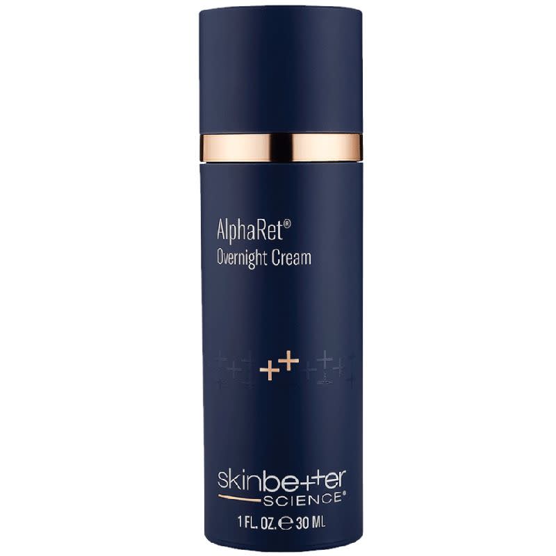 <p><a href="https://www.skinbetter.com/shop-skincare/product-category/anti-aging/alpharet-overnight-cream-M001.html" rel="nofollow noopener" target="_blank" data-ylk="slk:Shop Now;elm:context_link;itc:0;sec:content-canvas" class="link rapid-noclick-resp">Shop Now</a></p><p>AlphaRet Overnight Cream</p><p>skinbetter.com</p><p>$140.00</p>