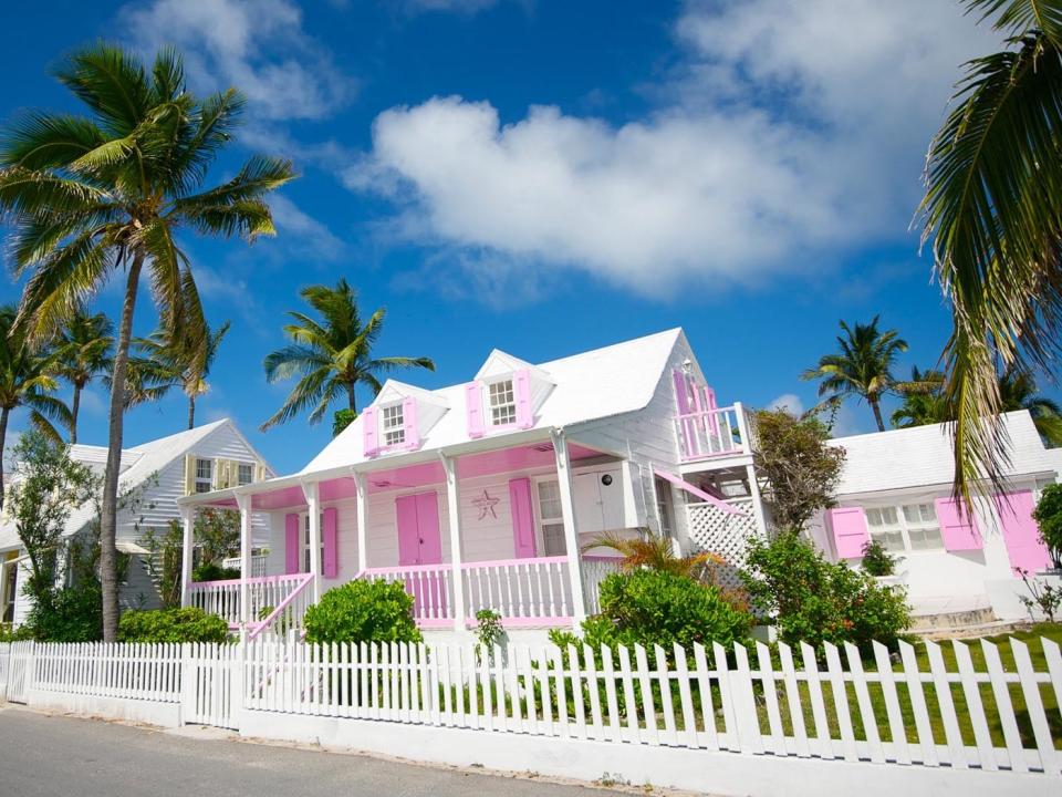 pink home in Eleuthera the bahamas