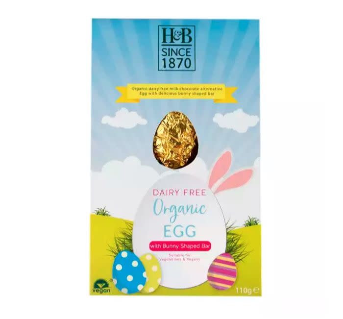 <p>Holland & Barrett's vegan offering is an affordable treat that'll satisfy even the pickiest of eaters. Made from cocoa butter and rice powder, it even comes with a separate mini chocolate bar. </p><p>Milk chocolate style egg with bunny bar, £2.99, Holland & Barret</p><p><a class="link " href="https://go.redirectingat.com?id=127X1599956&url=https%3A%2F%2Fwww.hollandandbarrett.com%2Fshop%2Fproduct%2Fholland-barrett-milk-chocolate-style-egg-with-bunny-bar-60011062%3Fskuid%3D011062&sref=https%3A%2F%2Fwww.cosmopolitan.com%2Fuk%2Fworklife%2Fg15871251%2Fvegan-easter-eggs%2F" rel="nofollow noopener" target="_blank" data-ylk="slk:BUY NOW;elm:context_link;itc:0;sec:content-canvas">BUY NOW</a></p>