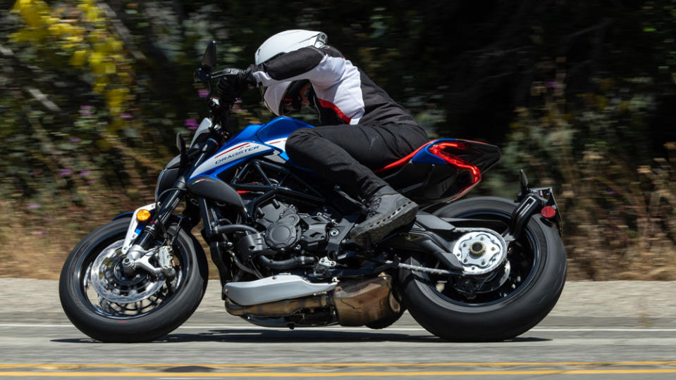 Riding the MV Agusta Dragster RR SCS America.