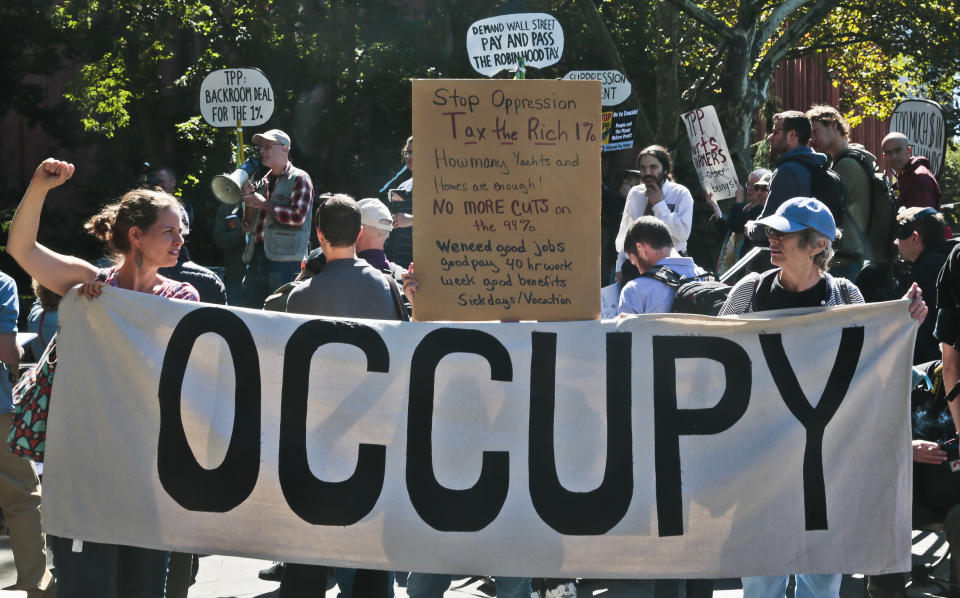 Occupy Wall Street activists mark 2nd anniversary