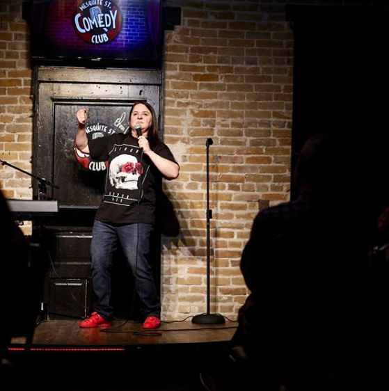 Comedian Sandra Valls performs at Mesquite Street Comedy Club for the Out of Control Comedy Night on Wednesday, June 5 during PRIDE Corpus Christi 2019.