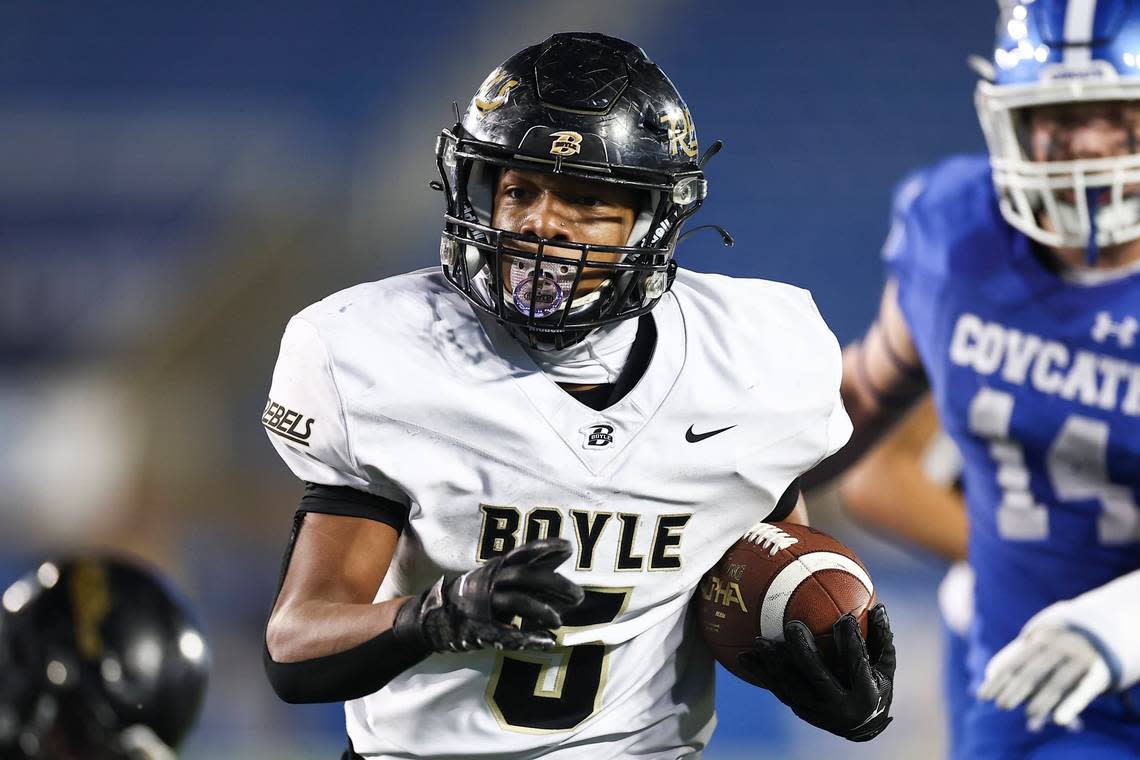 Boyle County multi-purpose standout Montavin Quisenberry tops this year’s Herald-Leader Hundred list of Kentucky’s best high school football players. Quisenberry and the Rebels are taking aim at the school’s fifth consecutive Class 4A state championship in 2024.