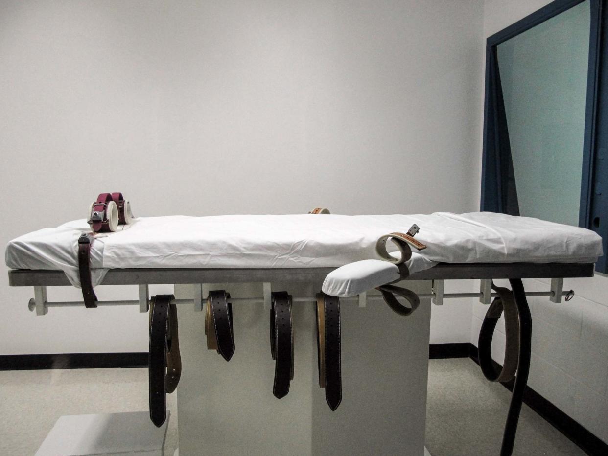 An American lethal injection chamber photographed in 2010: AP