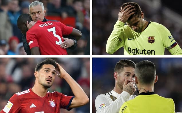 Manchester United, Barcelona, Bayern Munich and Real Madrid, the world's four richest clubs, are each enduring their worst starts to the season for a number of years