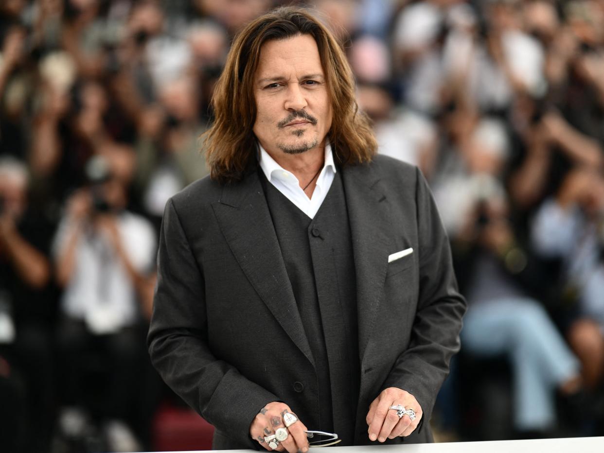Johnny Depp in a dark suit