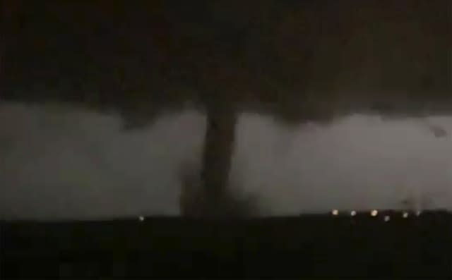 The tornado in Rockwall, Texas