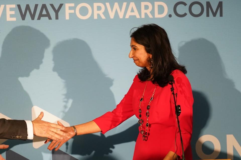 Attorney General Suella Braverman, one of the candidates for Conservative Party leader (Stefan Rousseau/PA) (PA Wire)