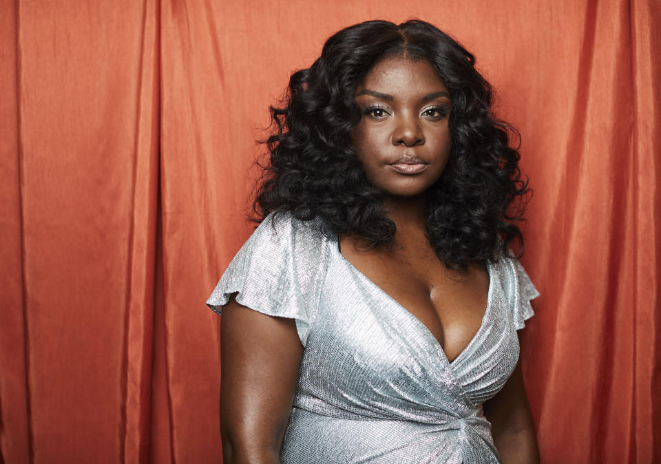 Joaquina Kalukango poses for a portrait on Wednesday, Oct. 26, 2022, in New York. Kalukango has been named one of The Associated Press' Breakthrough Entertainers of 2022. (Photo by Matt Licari/Invision/AP)