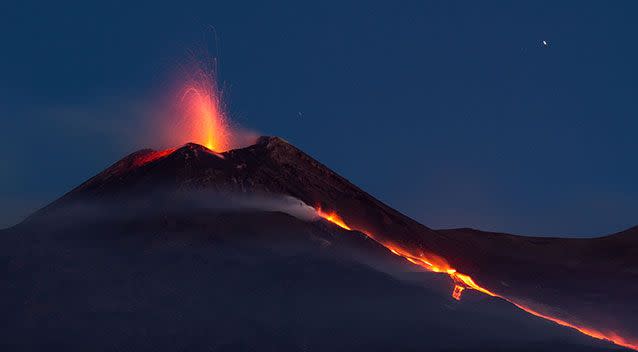 The apocalypse will be brought on by a series of calamities including erupting volcanoes. Photo: Getty Images