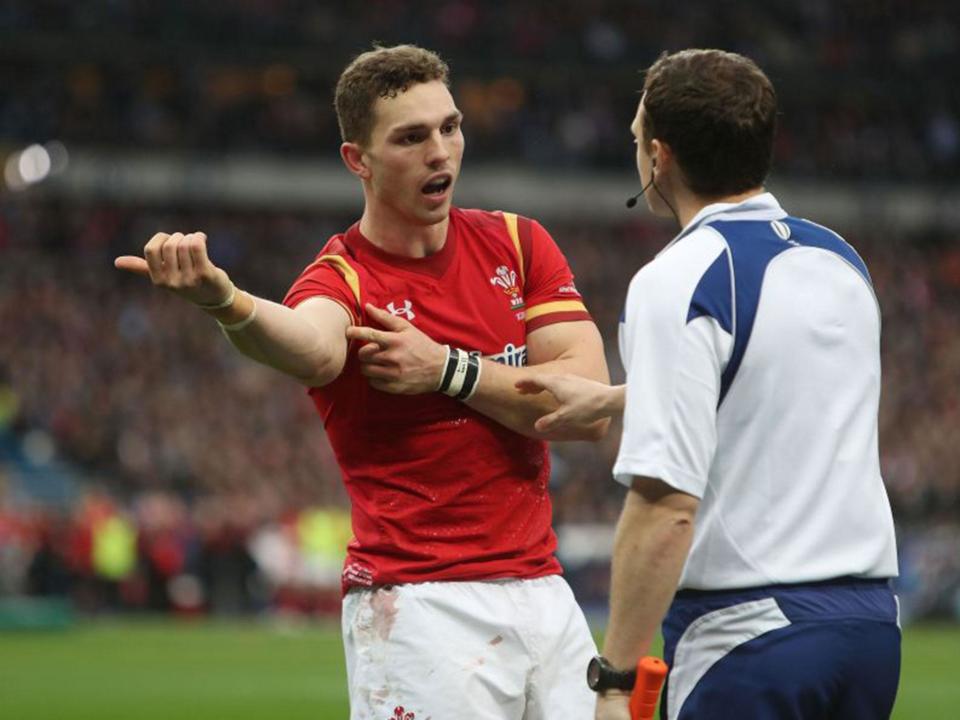 George North complained to Wayne Barnes that he had been bitten by a French player: PA