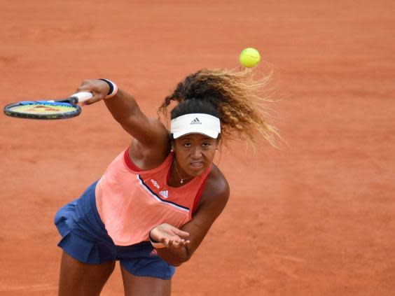 Naomi Osaka is in French Open action on day three (AFP/Getty)