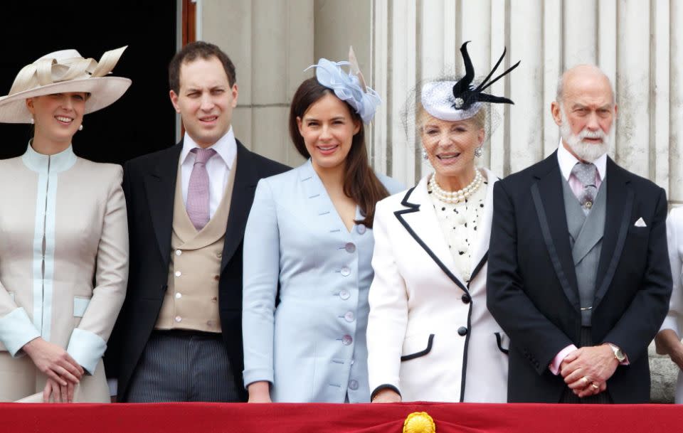 Lord and Lady Windsor regularly attend royal events. Here they are at the Trooping of the Colour last year standing on the Buckingham Palace balcony. Source: Getty