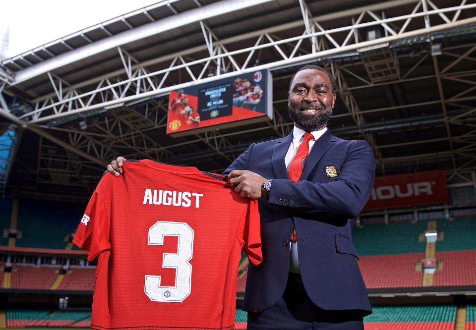 Cole is helping to promote Manchester United’s clash with AC Milan in Cardiff, this August