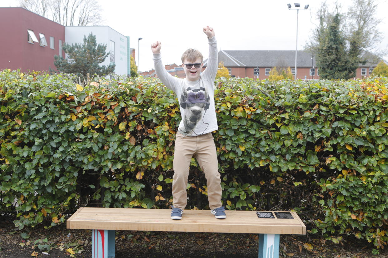 Joseph's inspirational work supporting Footprints families have led to a bench being built in his local Bridgford Park