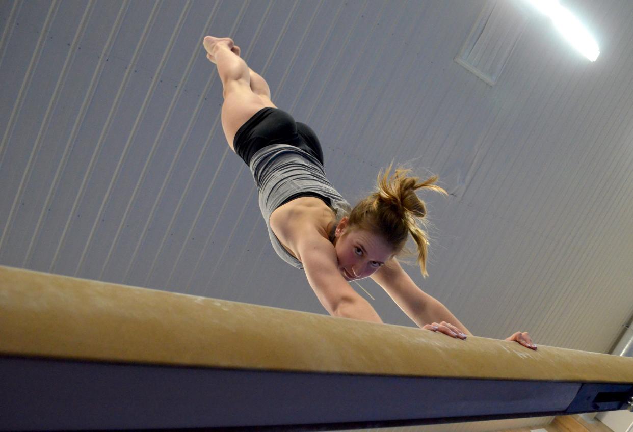 Champion gymnast Stephanie Lebster is on the comeback trail after a spinal injury.