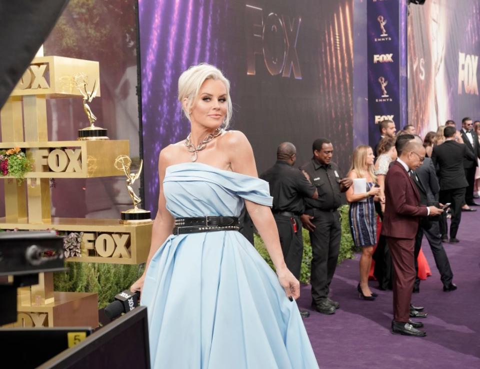 Jenny McCarthy hosts the red carpet show at the Emmy Awards on Sept. 22 at the Microsoft Theater in L.A. (Photo: FOX Image Collection via Getty Images) 