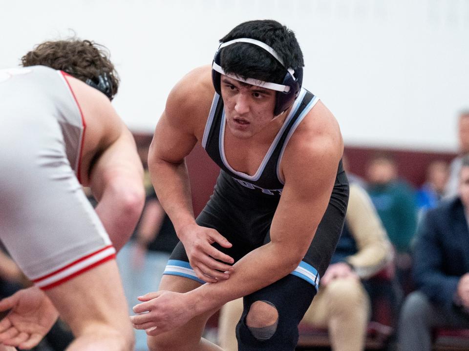 Council Rock South's Bek Sadriddinov won his third PIAA District One Class 3A Southeast Regional title at 172 pounds on Saturday.