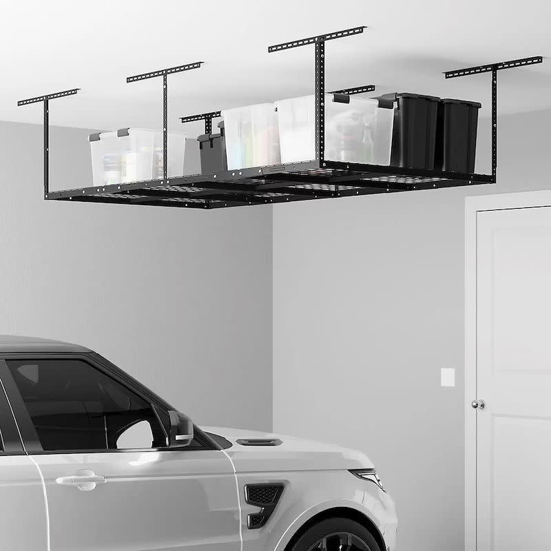 Fleximounts Heavy-Duty Garage Ceiling Rack White