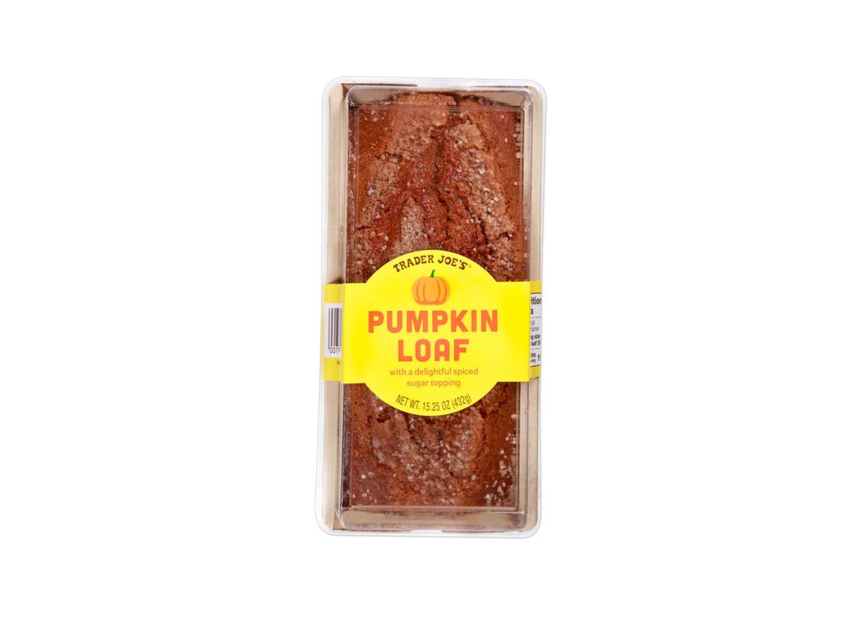 trader joes new fall products 2024 pumpkin loaf