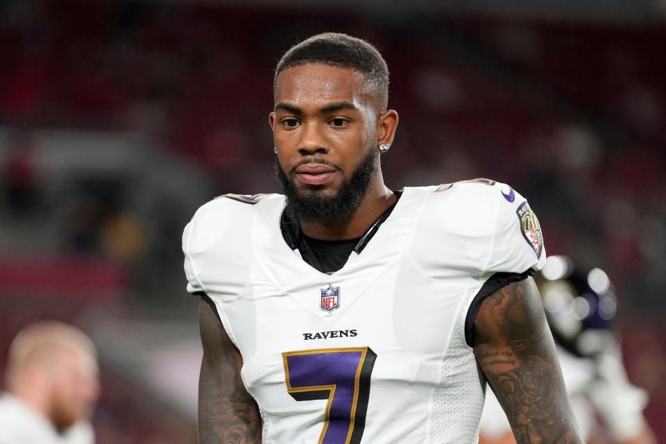 Ravens wide receiver Rashod Bateman was drafted in the first round in 2021.