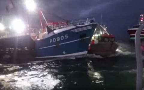 French and British fishermen clash over scallop fishing - Credit: Matthew Fearn