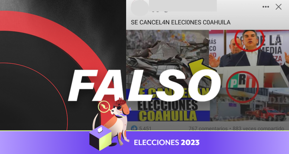 Falso que se cancelen las elecciones en Coahuila por incendio en instalaciones del IEC