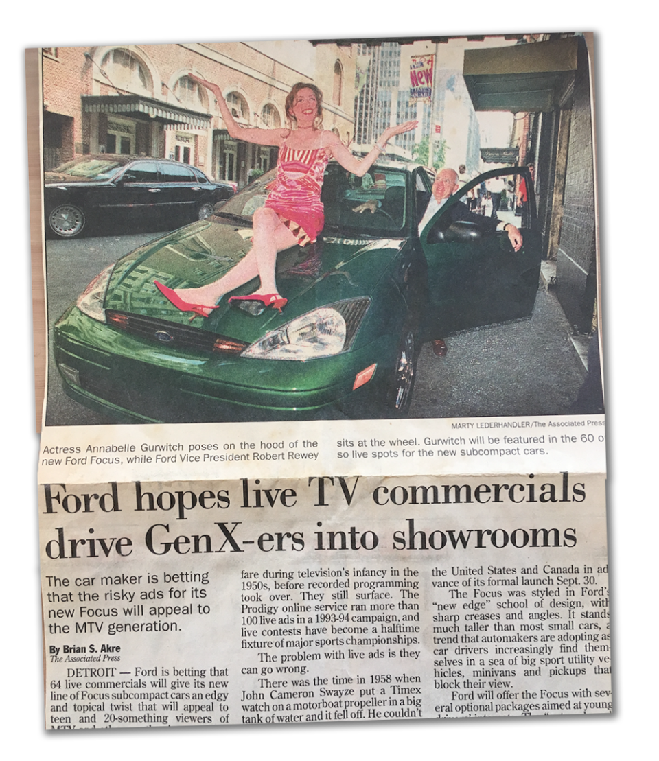 Before Annabelle Gurwitch faced a repossession during COVID, she was a national spokesperson for Ford.