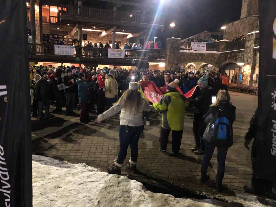 Special Olympics Pennsylvania athletes, coaches, families and friends gather for the opening ceremonies of the 2020 Winter Games at Seven Springs Mountain Resort. The Games return to Seven Springs this month.