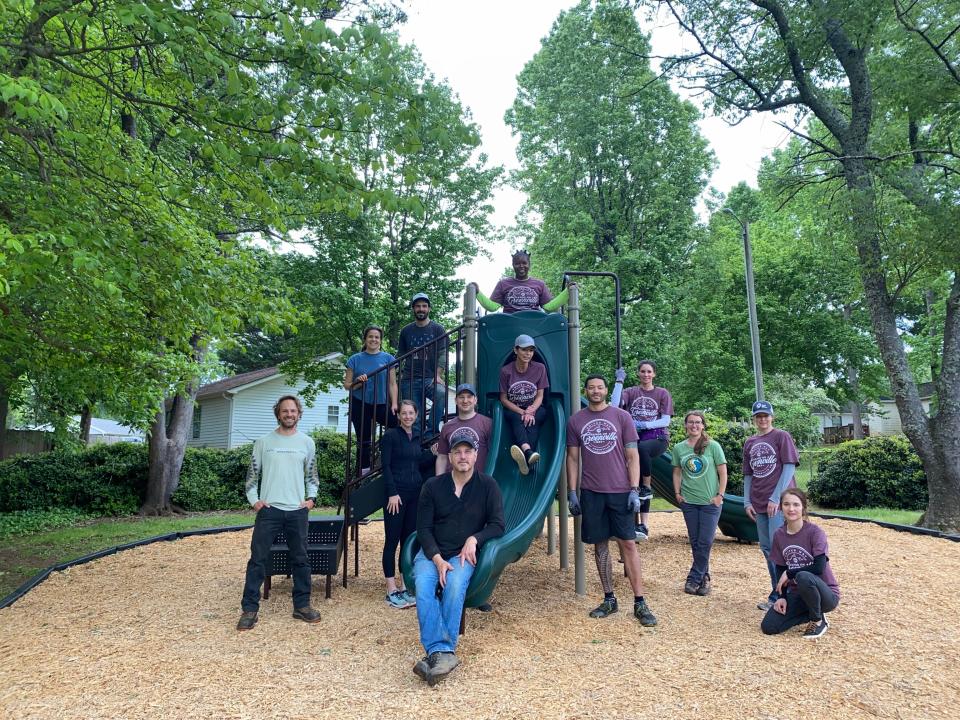 On Hands on Greenville (HOG) Day in April, volunteers did landscaping and cleanup work at Verner Springs Park in the Sans Souci neighborhood of Greenville County, just a few miles from downtown Greenville.