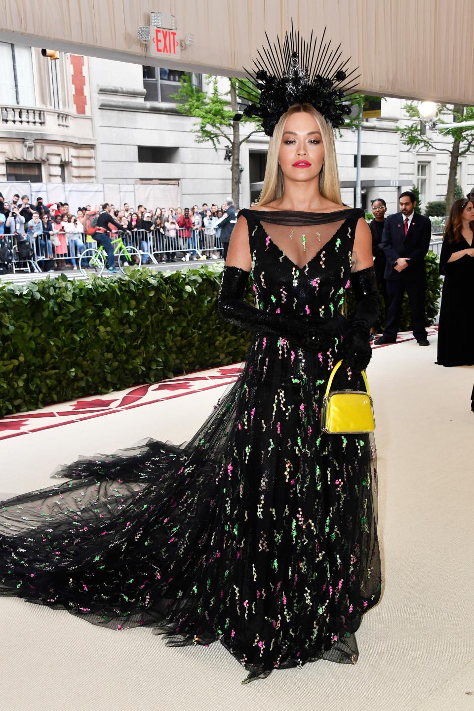 <h1 class="title">Rita Ora in Prada and Lorraine Schwartz jewelry</h1><cite class="credit">Photo: Getty Images</cite>