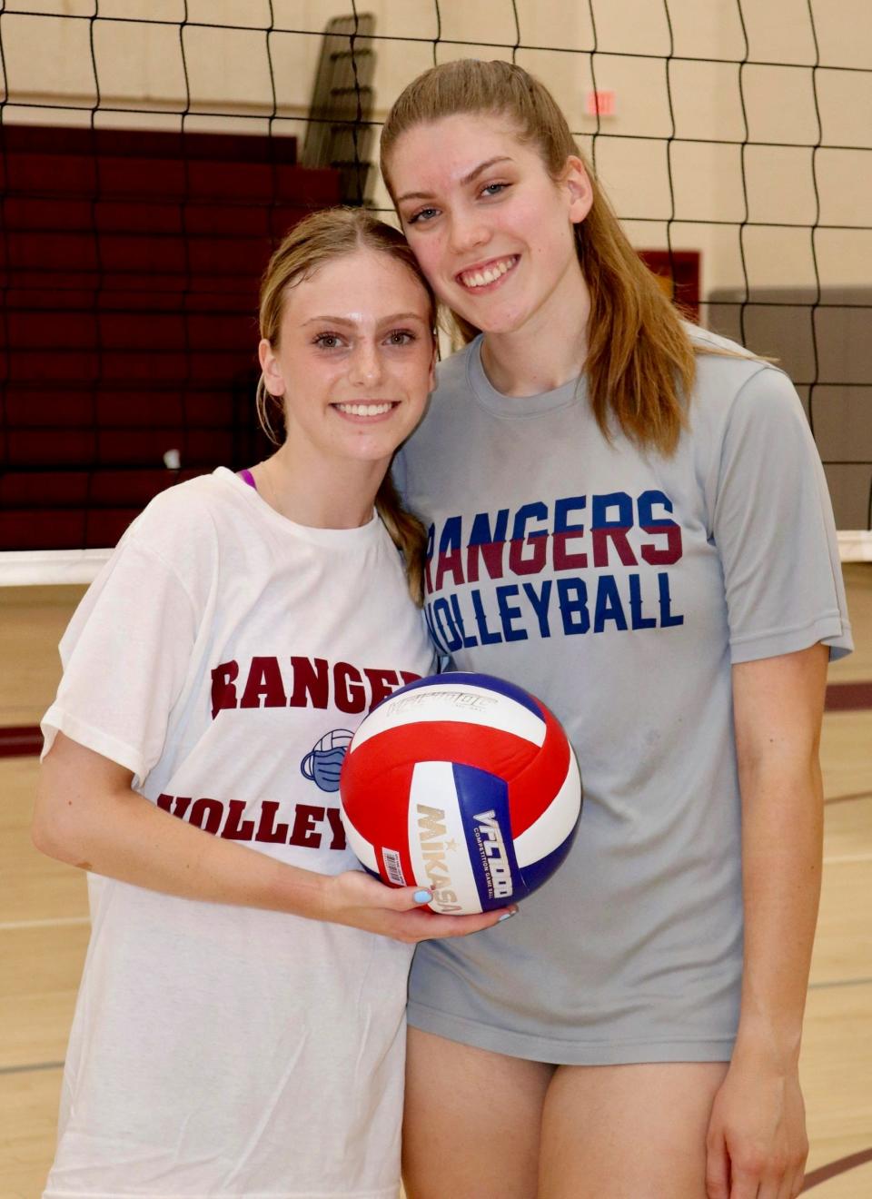 Westborough girls' volleyball captains Addison Moore, left, and and Quinn Anderson.