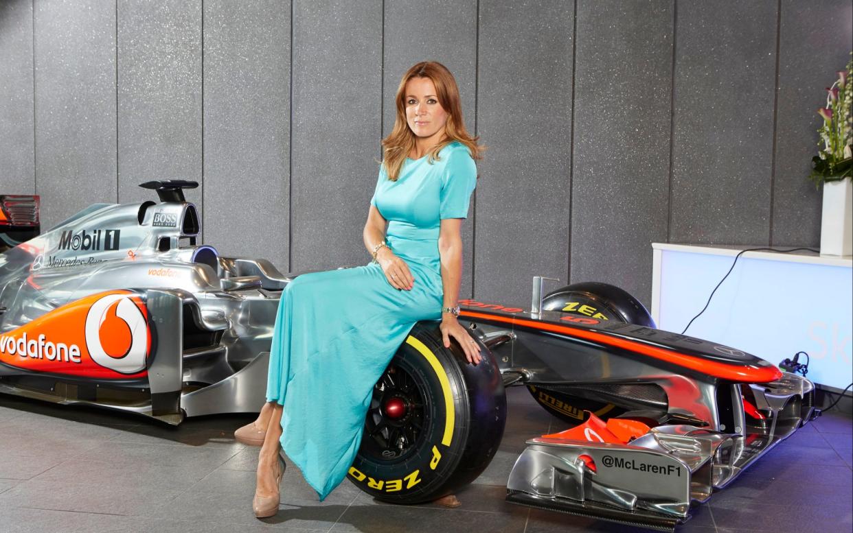 Sky F1 presenter Natalie Pinkham with a McLaren  - Camera Press