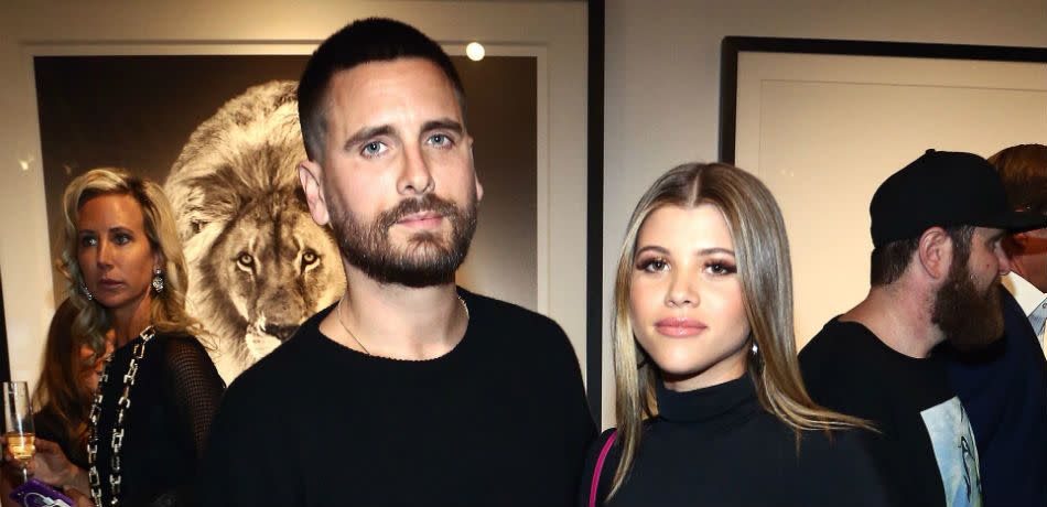 Scott Disick and Sofia Richie attend the Grand Opening Maddox Gallery.