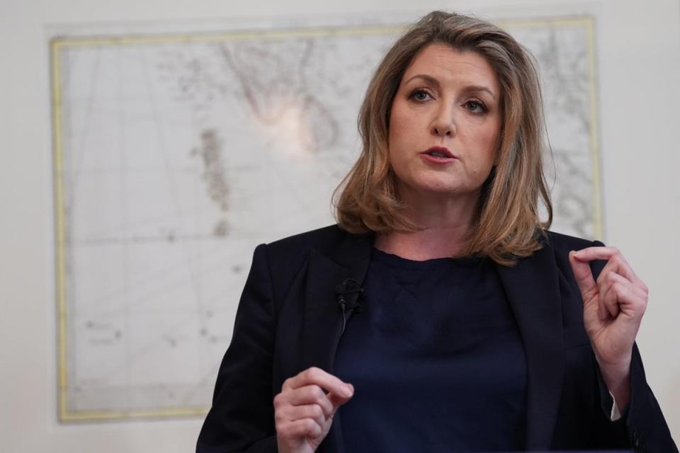 Penny Mordaunt has finished second in each round of voting but faces a fight to hold on to that spot (Stefan Rousseau/PA) (PA Wire)