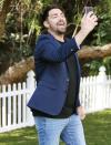 <p>Jonathan Bennett visits the set of the Hallmark Channel's<em> Home & Family</em> on Tuesday at Universal Studios Hollywood in Universal City.</p>
