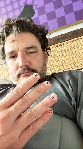 <p>Pedro Pascal/Instagram</p> Pedro Pascal's Golden Globes manicure