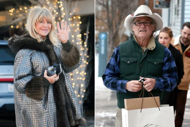 Goldie Hawn and Kurt Russell Step Out for Some Holiday Shopping in Aspen