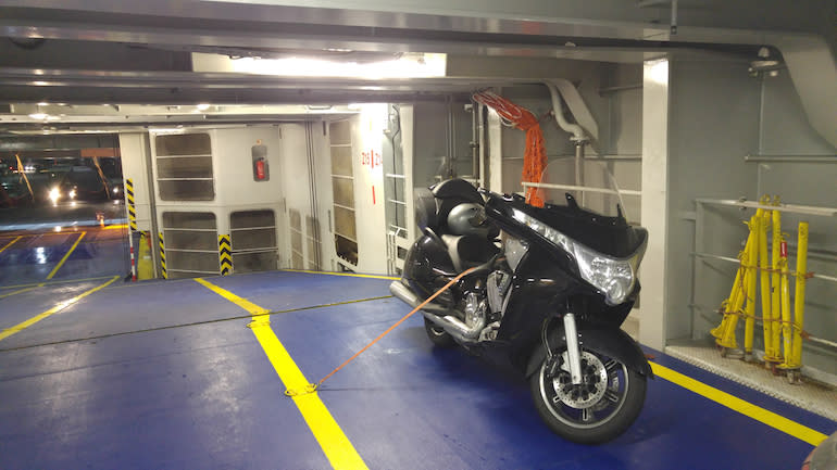 I was the only motorcyclist on the ferry to England