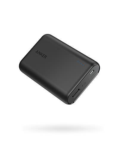 <p><strong>Anker</strong></p><p>amazon.com</p><p><strong>$25.99</strong></p><p><a href="https://www.amazon.com/dp/B0194WDVHI?tag=syn-yahoo-20&ascsubtag=%5Bartid%7C10050.g.23496922%5Bsrc%7Cyahoo-us" rel="nofollow noopener" target="_blank" data-ylk="slk:Shop Now;elm:context_link;itc:0;sec:content-canvas" class="link ">Shop Now</a></p><p>This ultra-compact portable charger will come in handy all year long. It's one of the smallest, lightest external batteries on the market. Never hear "my phone was dead" again!</p>